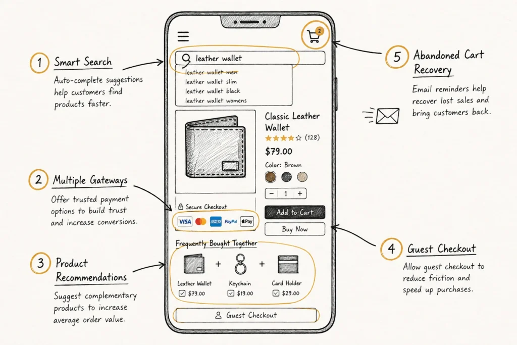 Custom E-commerce Features That Drive Sales