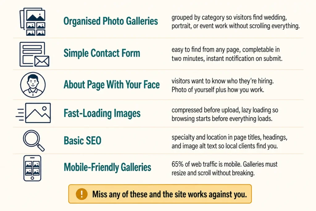 Must-Have Features for a Photography Website