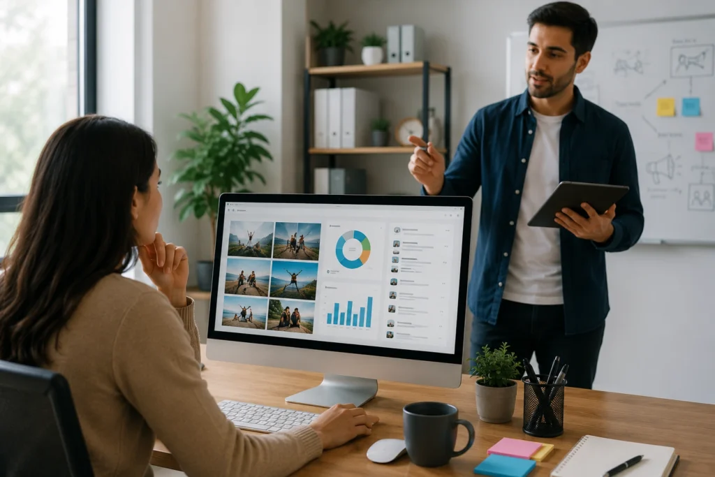 planning social media marketing services together